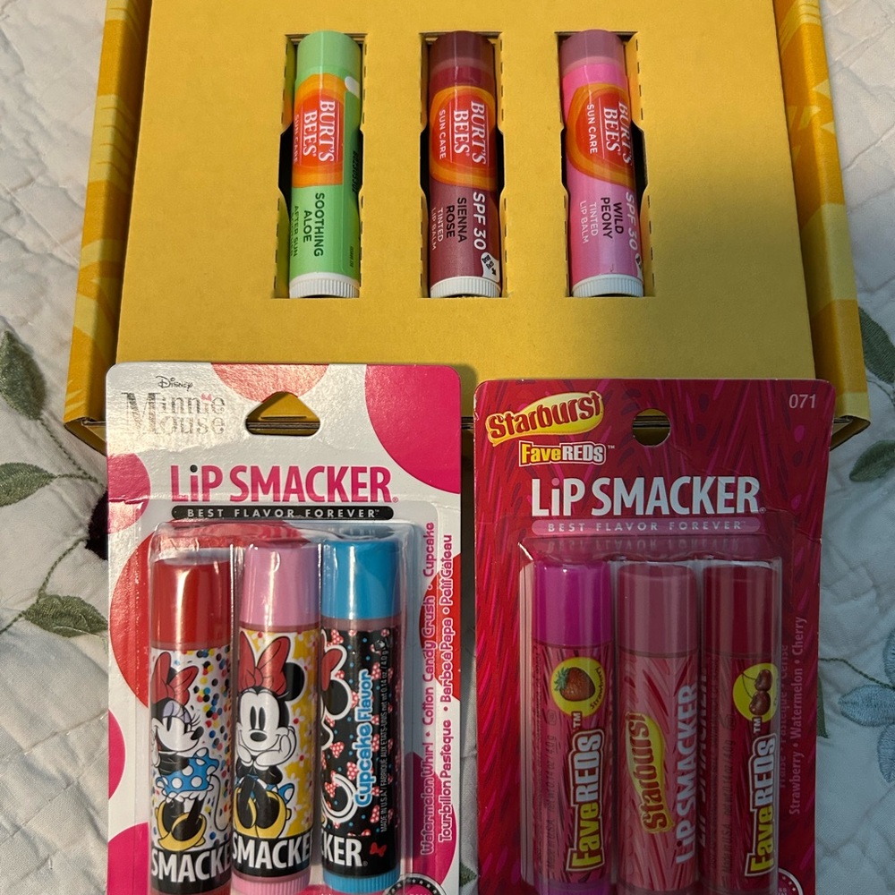 Lip Smacker and Burt's Bees Lip Balm Set